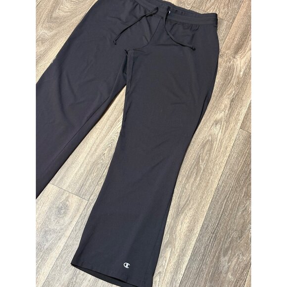CHAMPION DOUBLE DRY ATHLETIC LEGGINGS PANTS WOMENS M STRAIGHT LEG DRAWSTRING - Picture 2 of 7
